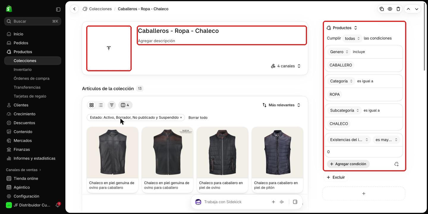 Página de una colección